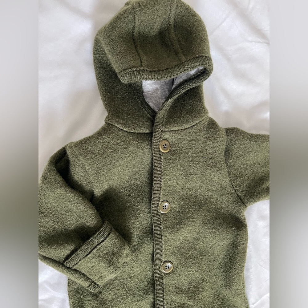 Disana Organic Boiled Wool Bunting Olive Green 3-6 Months